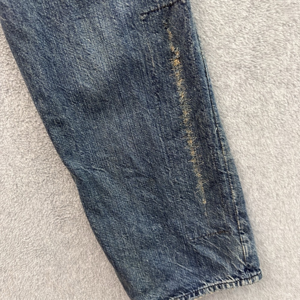 Polo Ralph Lauren Jeans Mens 32x32 Slim Distressed Patched Repaired Restored - Picture 8 of 12